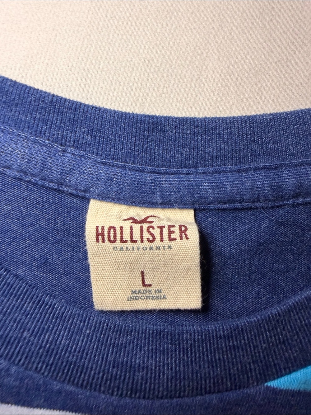 Hollister Navy Blue Striped Crewneck Sweater - Picture 4 of 7